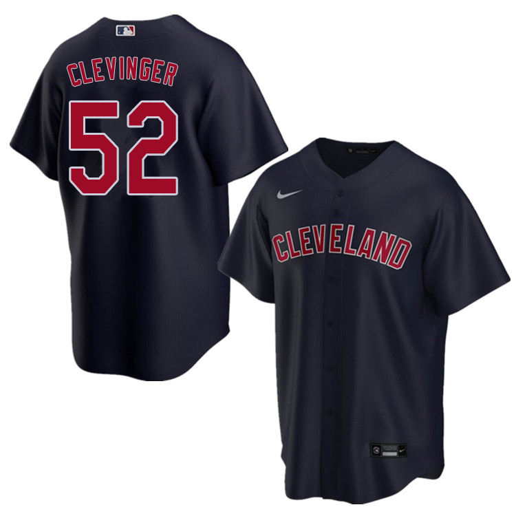 Nike Men #52 Mike Clevinger Cleveland Indians Baseball Jerseys Sale-Navy